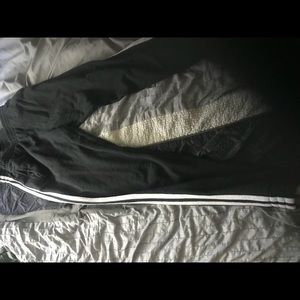 Brandy Melville Pants - Black sweat pants with white stripes Brandy Melville Pants - Black sweat pants with white stripes